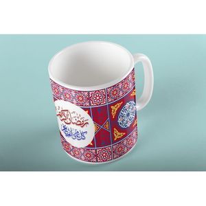 Ramadan Kareem Ceramic Mug - 330 ML - White & Red