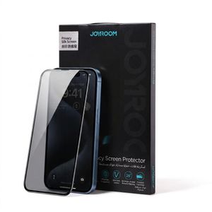 JOYROOM شاشة حماية للخصوصية مضادة للتجسس بإطار أسود لموبايل آبل آيفون (17 برو)