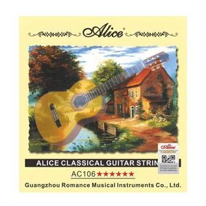 ALICE AC106 Classical Guitar String Set Classic Guitar Strings Chords Wire Nylon Strings with Anti-Rust Coating 6 Strings - Normal Tension