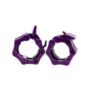 أثقال 2 بوصة، أطواق تمارين شديدة 2 بوصة، زوج من أشرطة اللياقة البدنية الأثقال الأولمبية الاحترافية، أطواق لتمارين رفع الأثقال واللياقة - بنفسجي