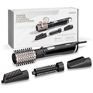 Babyliss  بيبي ليس فرشاة هواء ناعمة 1200 وات مع 4 ملحقات، حجم وشكل وفرد، 3 اعدادات لدرجة الحرارة، تقنية ايونية - AS122E 