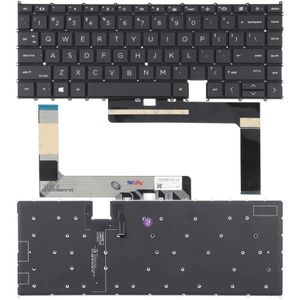 كيبورد لابتوب من وي فلاي متوافقة مع اتش بي ايليت بوك X360 1030 G7 1030 G8 1040 G7 1040 G8 اصدار امريكي مع اضاءة خلفية