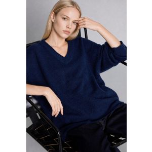 Defacto Oversize Fit V-Neck Thessaloniki Fabric Pullover