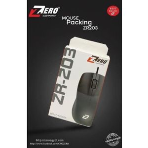 ZERO ماوس زيرو سلكي الفأرة ZR-203 أسود، USB