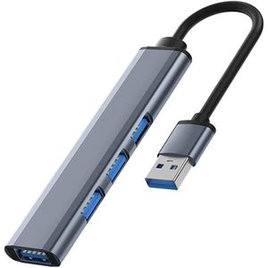  موزع USB 3.0 مع 4 منافذ تضم منفذ 3.0 و3 2.0 لاجهزة ماك بوك برو اير PS4 اكس بوكس والاجهزة التي تعمل بنظام iOS واندرويد وفيستا متعددة الكمبيوتر فضي 