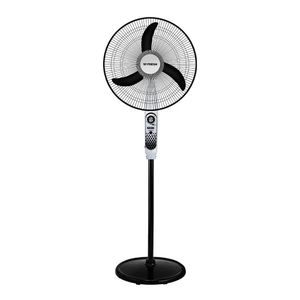 Fresh Bright Stand Fan, 18 Inch, Rechargeable - Black White