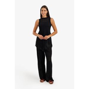 Carina Fringed Perforated Beach Set
