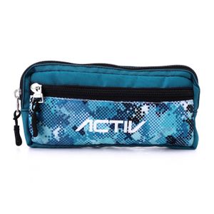 Activ Double-Zip Printed Pencil Case - Turquoise