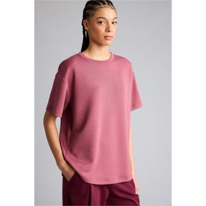 Defacto تيشيرت نص كم رياضي اوفر سايز وياقة مستديرة