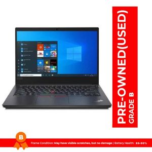 Lenovo Pre-owned ThinkPad E14 - Like New - Intel Core i5-10210U, 8GB DDR4 RAM, 256GB SSD, 14 FHD Display intel UHD up to 4GB - Black - Grade B