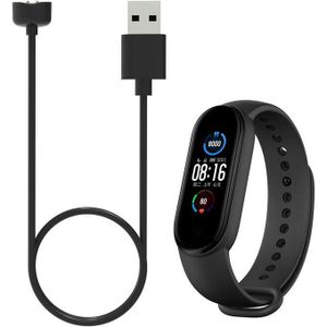 شاحن ساعة ذكية مغناطيسي، كابل شحن USB بديل لساعة ذكية بتقنية NFC، متوافق مع Xiaomi Mi Band 5 و6 و7 وAmazfit Band 5، طوله 3 أقدام (أسود).