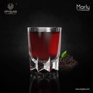 City Glass مجموعة  مجات للتقديم المشروبات مجموعة أكواب لتقديم القهوة والشاي والنسكافية  6 قطع 