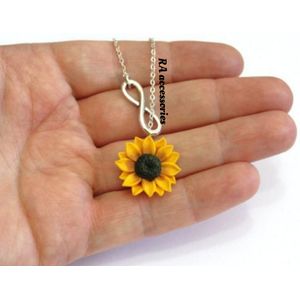 Fashion (Silver Necklace)Fashion Zircon Super Shining Rotating Sunflower Pendant  Necklace For Women Girls Trend Luxury Titanium Steel Necklaces Jewelry MAA  @ Best Price Online