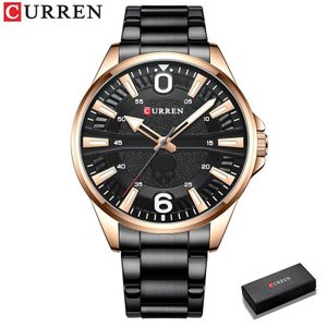 CURREN Original Brand Stainless Steel Band Wrist Watch For Men With Br –  Curren Watches