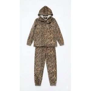 printed tiger home pajama for womens fullsuit-multi/3xl