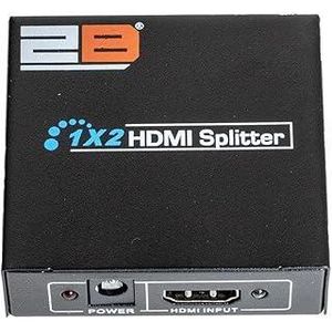 2B (CV878) HDMI Splitter 1 to 2 automatic detection with Power Adapter an Led Indicator for Running Port