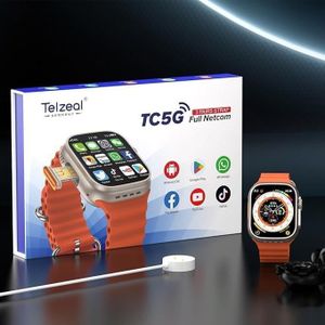 Telzeal TC5G Smartwatch – Full Netcom 5G Android Watch with SIM Card Slot & 3 Pairs of Straps