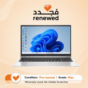 HP لاب توب إليت بوك 850 G7 مجدد، معالج إنتل كور i5-10310U، رام 8 جيجا، هارد SSD 256 جيجا، شاشة 15.6 بوصة FHD، ويندوز 11 برو، فضي