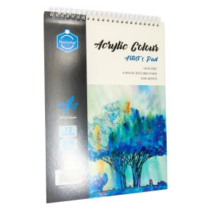 Keep Smiling Keep Smiling دفتر رسم بالأكريليك A4 موديل 25-21 300 جم/م² 12 ورقة بتجليد سلكي