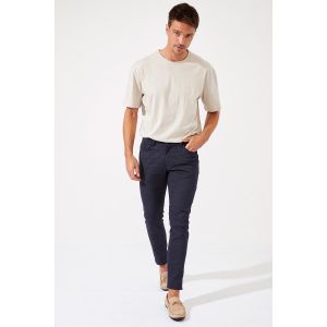 Defacto Man Slim Fit Trousers - Navy