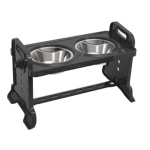 1 Pcs Elevated Adjustable Heights Raised Cat And Dog Bowl, Slow