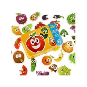 25-Piece Fruit and Vegetable Puzzle Game for Kids with Metal Tin Box