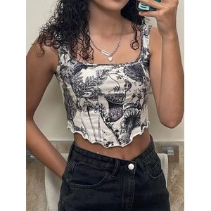 Top Women Y2K Lace Up Backless Tank Top Solid Knitted T-shirts Tops Sexy  Crop Top Night Club Outfits 2023 Streetwear Basic Tanks