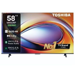 Toshiba 58 Inch Smart TV , 4K UHD QLED Built-In Receiver - 58M450RP