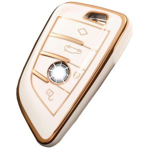 غطاء مفتاح سيارة مناسب لبي إم دبليو X1، X3، X5، X6، X7، 1، 3، 5، 6، 7، G20، G30، G11، F15، F16، G01، G02، F48، مصنوع من مادة TPU لحماية المفتاح من الخدوش والأوساخ.