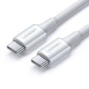 Ugreen 60551 USB-C to USB-C 480Mbps 100W PD Fast Charging Cable 1m - White