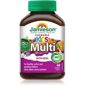 Jamieson Kids Chewable Multivitamin 60 Tablets 60 Servings - Advanced Kids Growth, Immunity & Daily Nutritional Support Matrix - Non-GMO & Gluten-Free