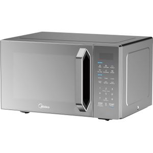 Midea ميكروويفEG0P042MX-S، شواية رقمية، 1000 واط، 6 قوائم تلقائية، 11 مستوى طاقة، وضع اقتصادي، 32 لتر، فضي مع باب مراة