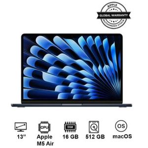 Apple  MacBook Air 13-inch (2026) – M5 Chip 16GB RAM 512GB SSD  Midnight