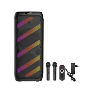 ZERO Subwoofer Built-in battery equipped with Bluetooth technology - memory card port - USB port and - mic port - with microphone - with RGB light model- ZR-1030S - Black