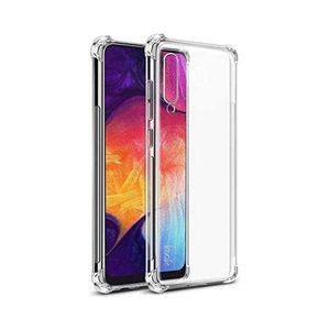 جراب كينج كونج المضاد للصدمات بحواف معززة لهاتف سامسونج جالاكسي A70، مقاوم للصدمات، حماية فائقة، شفاف