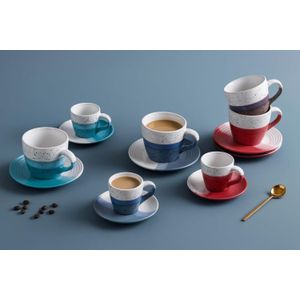 طقم قهوة من البورسلين STB04-1، 8 قطع، تصميم أنيق