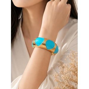 Blue & Gold Statement Bangle 