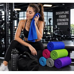 1 Piece Cooling Towel for Sports & Fitness, Instant Cooling Microfiber Towel, Quick Dry Reusable Gym Towel for Running, Workout, Yoga, Cycling,Travel, Camping & Outdoor Activities, Random Color