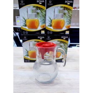 City Glass شفشق ماء زجاجي قابل لإعادة الاستخدام بغطاء آمن للاستخدام في المنزل أو المكتب أو أثناء تناول الطعام، إبريق ماء للمشروبات الباردة والساخنة، 