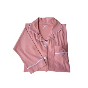 Cotton women pajamas shirt buttoned 