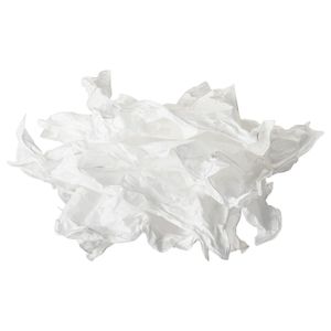 Pendant lamp shade KRUSNING lampshade, white, crumpled paper, 3d soft glow, versatile design.