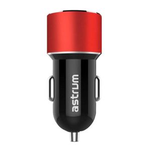 Astrum CC210 Dual USB Car Charger Black/Red