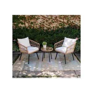 طقم خرطوم راتان مكون من 2كرسى وترابيزة مقاس الكرسى 50*50 ارتفاع 75 مقاس الترابيزة 50 مدورة