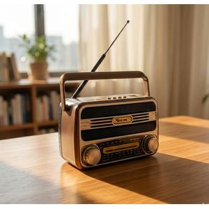 Golon Small Classic Bluetooth charging radio AM / FM with super signal that supports flash drives and memory cards