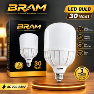  BRAM LED Bulb (30Watt) - White Lighting , Powerful Lighting & Exceptional Performance - 3 Years Warranty 