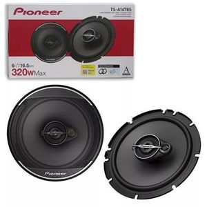 Pioneer Round Car Speaker Set TS-A1678S 320W 6.5" 70 RMS 3 WAY 4 Ohm 37 Hz to 31 kHz 45mm