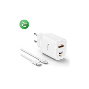 Yesido YC52 Triple Port Fast Charger with Lightning, Type-C and USB Ports