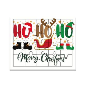 Puzzle with Stand, Cute Farm  Theme  ,Merry Christmas With Colored HO HO HO,,, jigsaw puzzle
