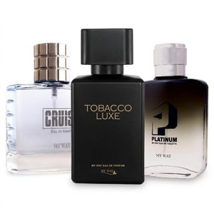 My Way طقم عطور رجالية فاخرة من ماي واي - كروز، بلاتينوم، وتوباكو لوكس - عبوة توفيرية 3 قطع (175 مل)