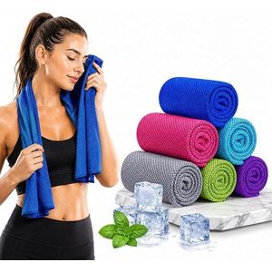 1 Piece Cooling Towel for Sports & Workout, Instant Cooling Microfiber Towel, Quick Dry Reusable Sweat Towel for Gym, Running, Yoga, Fitness, Cycling, Hiking, Travel & Outdoor Activities, Random Color